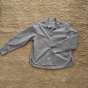 FRANK & EILEEN STRIPED SHIRT SILVIO SZ MED